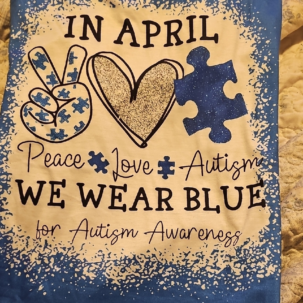 Blue Autism Awareness Short Sleeve Tee